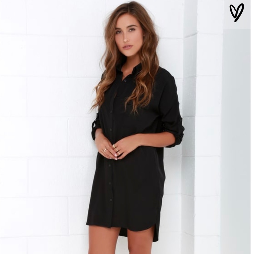NWT LULU’S BUTTON UP SHIRT DRESS